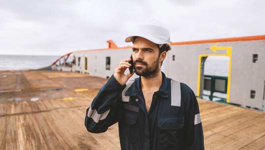 The report calls on the IoM Ship Registry and the Maritime Coastguard Agency to issue guidance on the potential distractions caused by using mobile telephones on working decks and other workspaces on board ships. Image: Getty Images Image:The report calls on the IoM Ship Registry and the Maritime Coastguard Agency to issue guidance on the potential distractions caused by using mobile telephones on working decks and other workspaces on board ships. Image: Getty Images